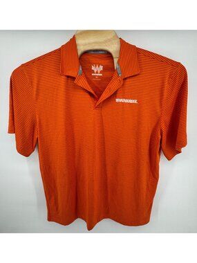 Whataburger Orange Striped Polo Shirt Men’s XL Logo Uniform Golf Fanwear Texas